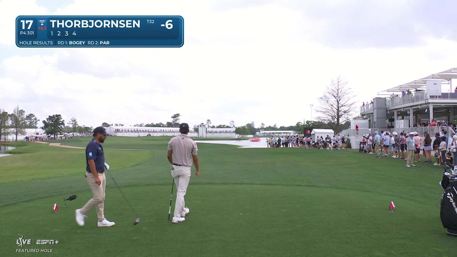 Michael Thorbjornsen drives green and makes birdie at Houston Open