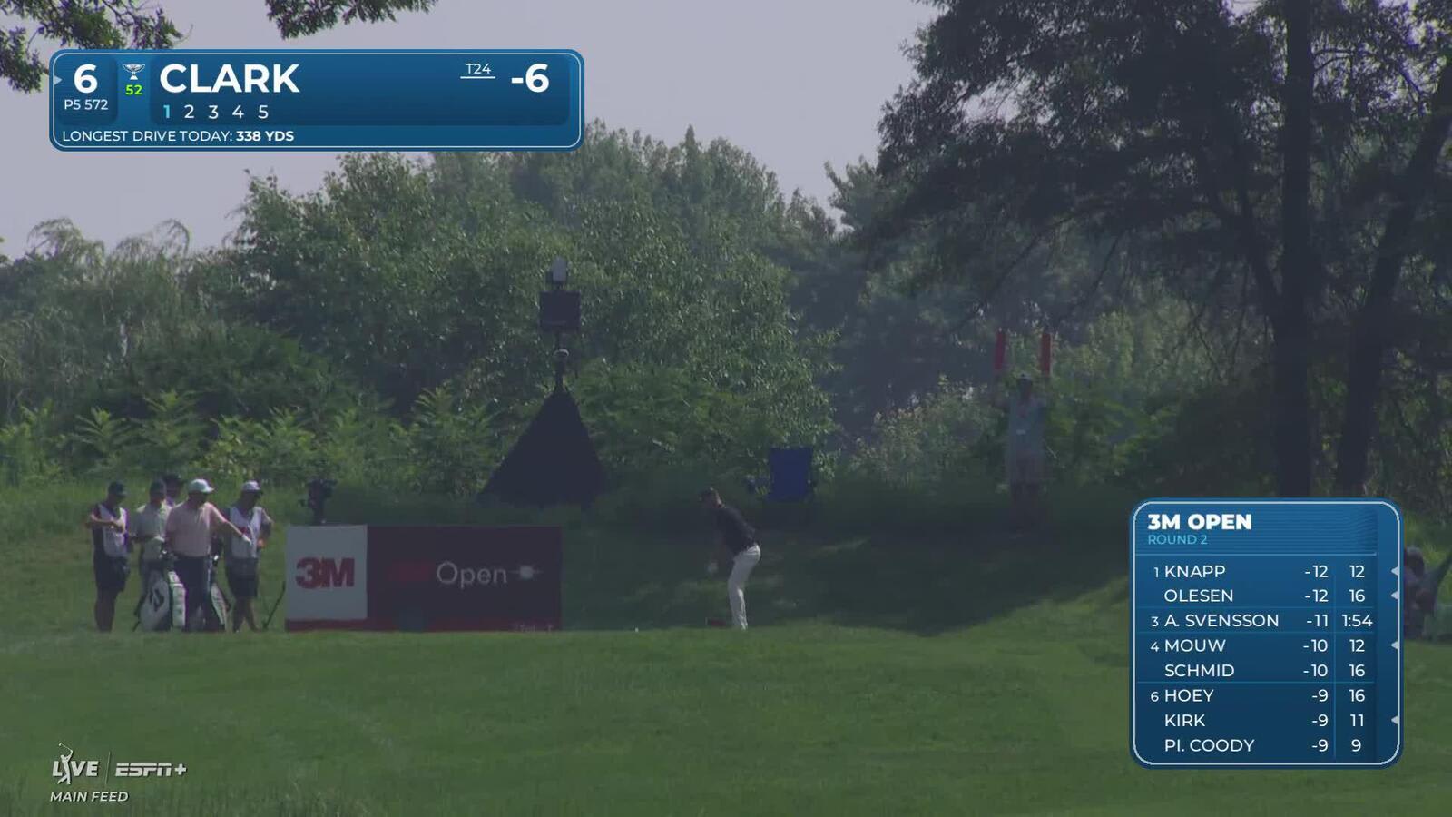Wyndham Clark makes eagle putt on No. 6 at 3M Open