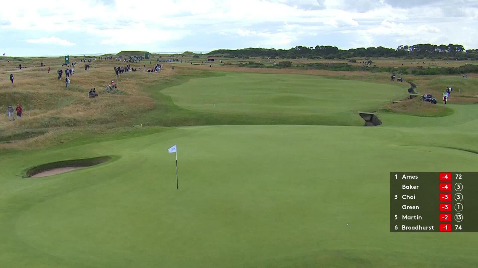 Padraig Harrington drives the green on the 350-yard No. 3 at The Senior Open