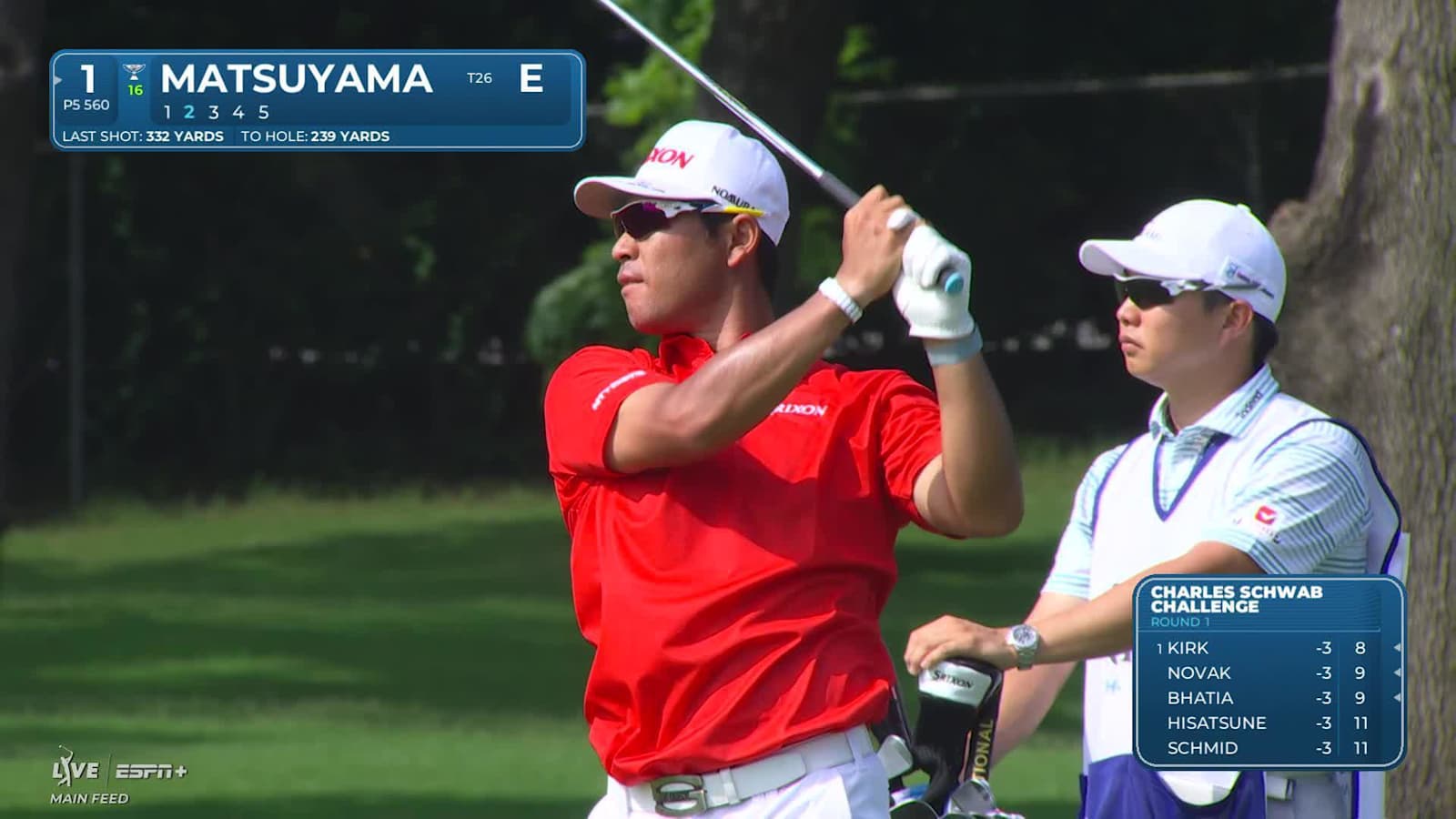 Hideki Matsuyama inches from albatross at Charles Schwab