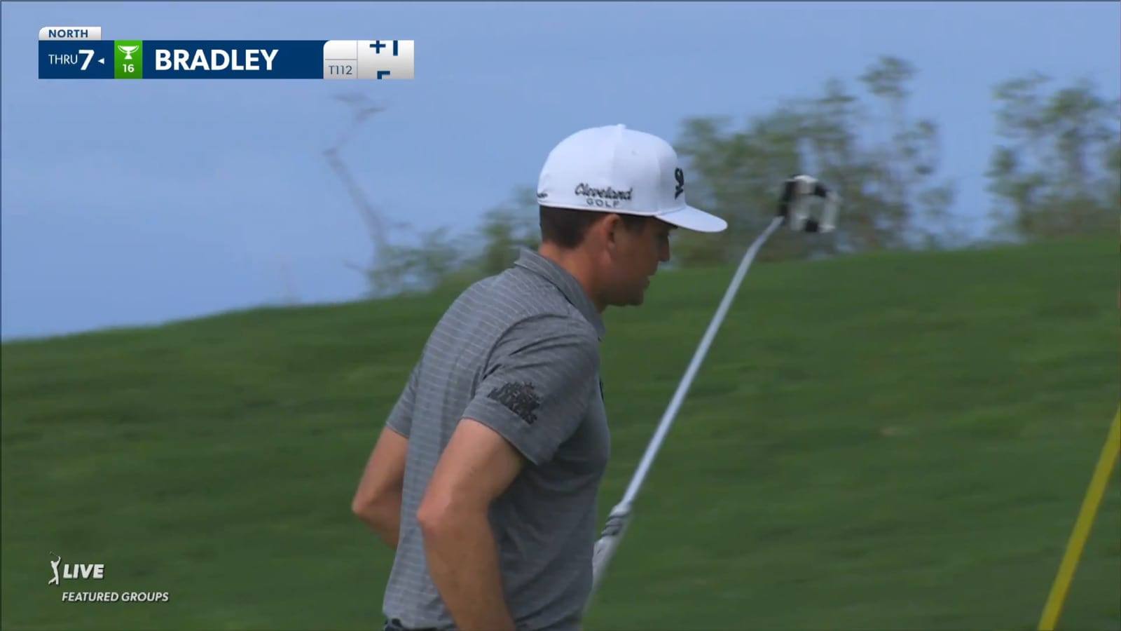 Keegan Bradley makes nice birdie putt at Farmers