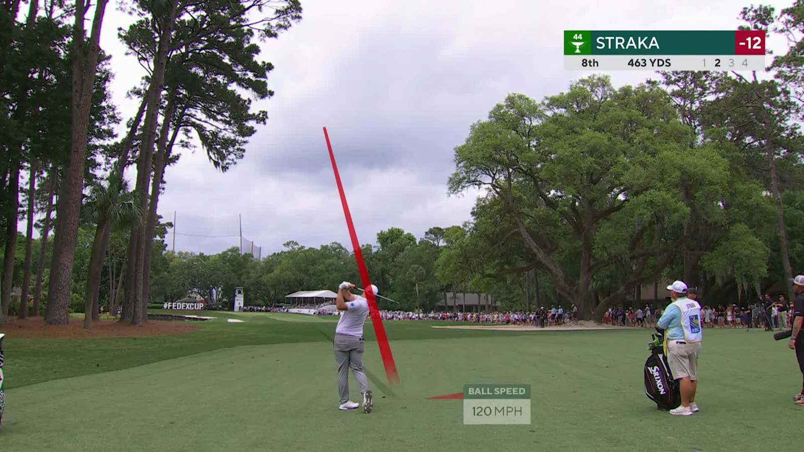 Sepp Straka's approach burns the edge of the cup at RBC Heritage