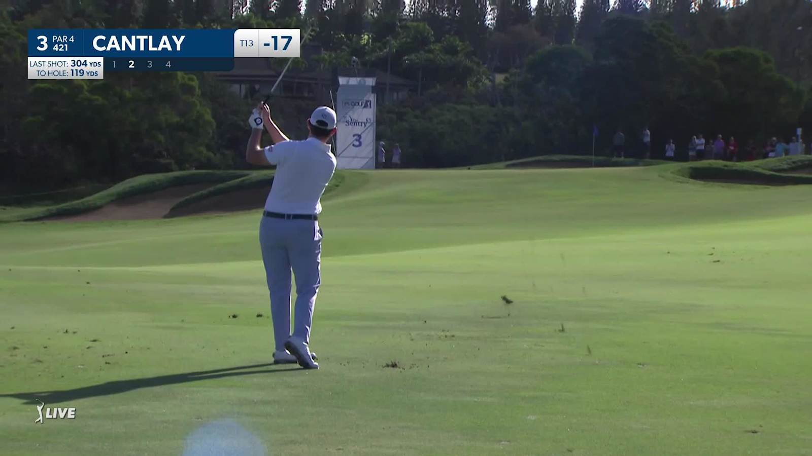 Patrick Cantlay's dialed-in wedge yields birdie at Sentry