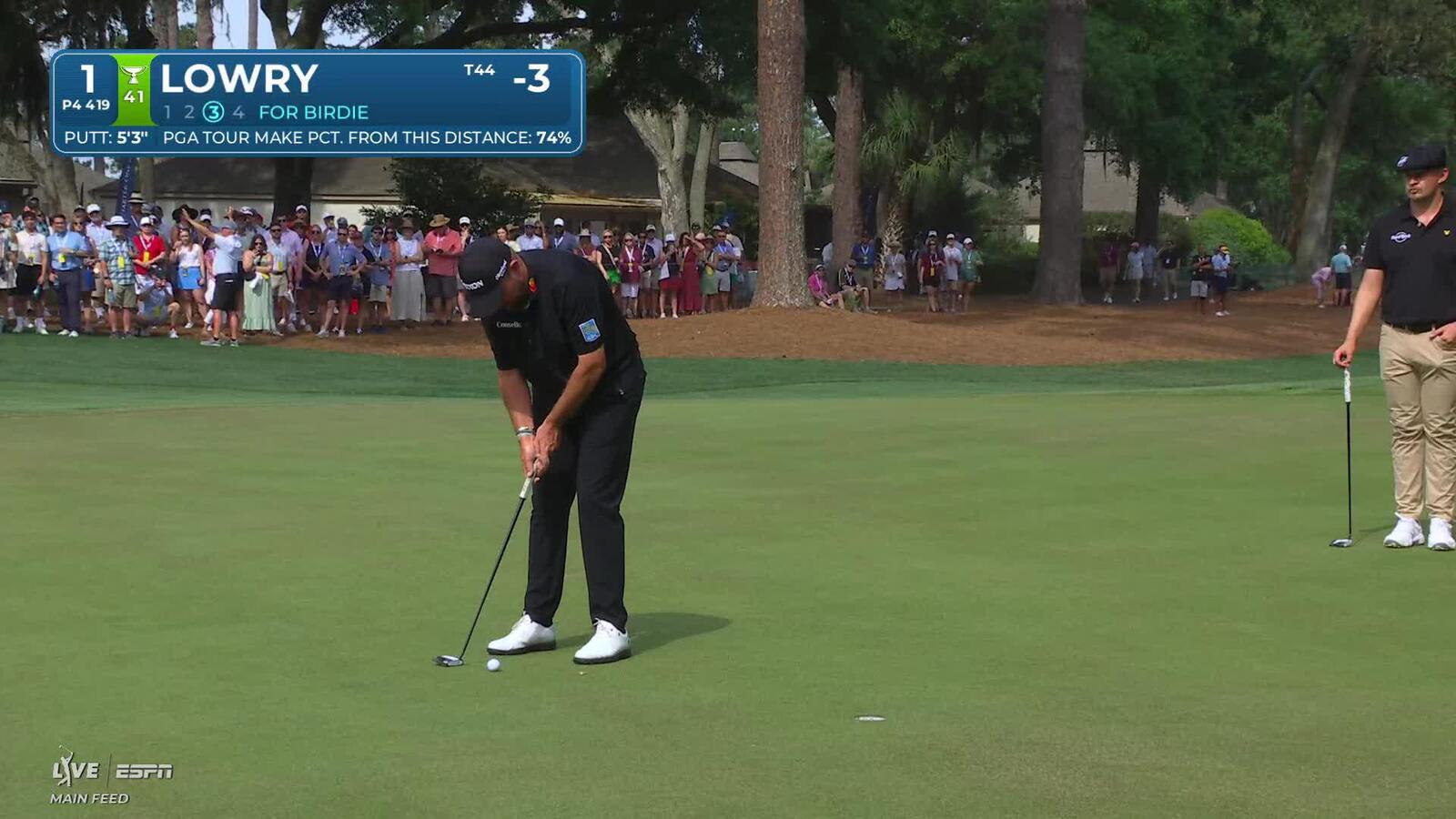 Shane Lowry's 151-yard approach sets up birdie on No. 1 at RBC Heritage
