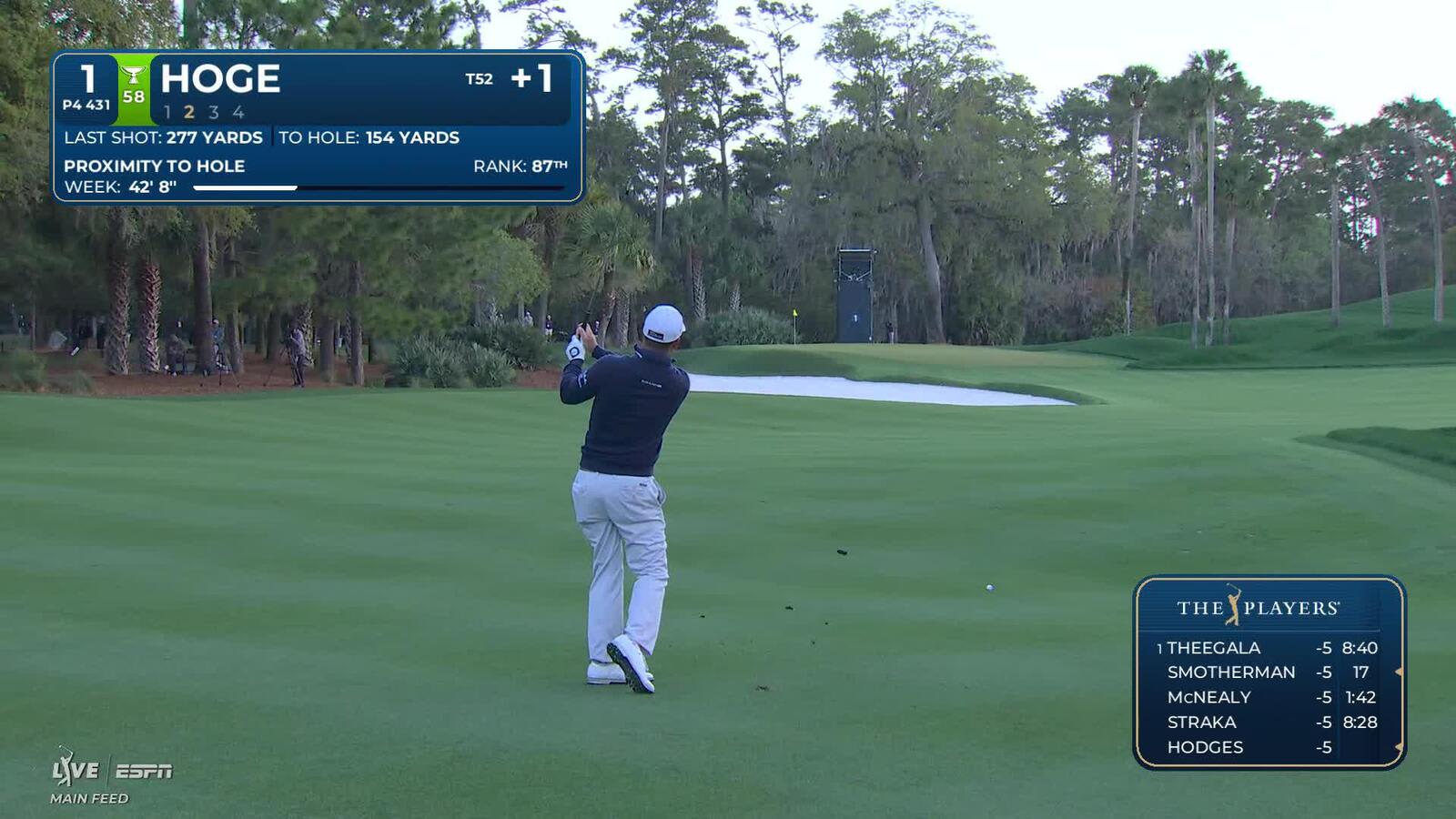 Tom Hoge hits 152-yard approach to 6 feet, sets up birdie on No. 1 at THE PLAYERS