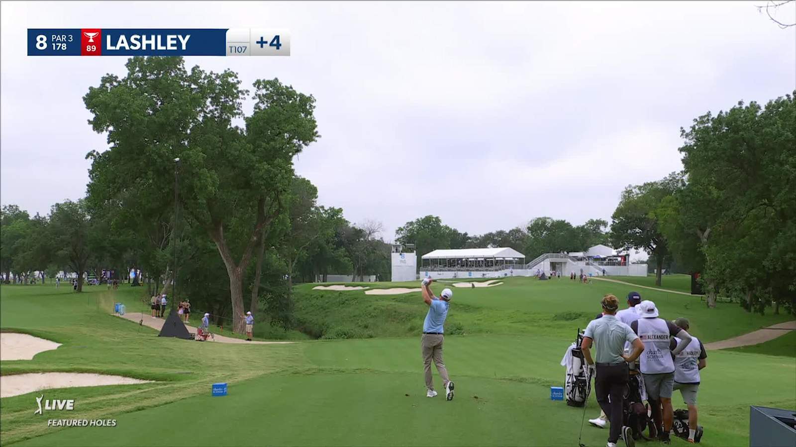 Nate Lashley sticks tee shot to set up birdie at Charles Schwab