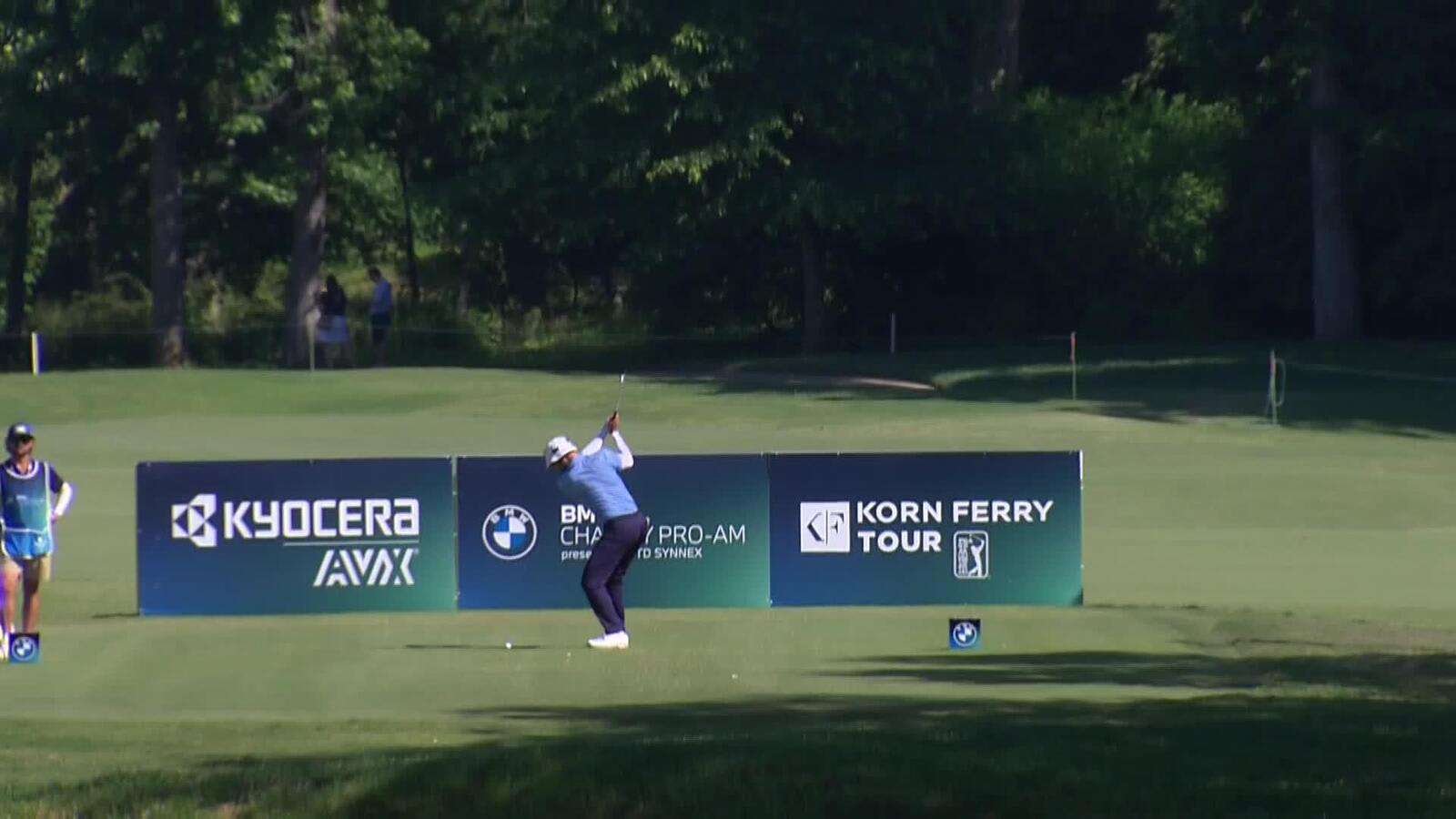 Paul Barjon makes birdie on No. 9 at BMW Charity Pro-Am