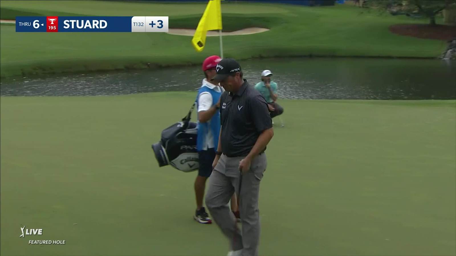 Brian Stuard makes birdie putt on No. 15 at Wyndham