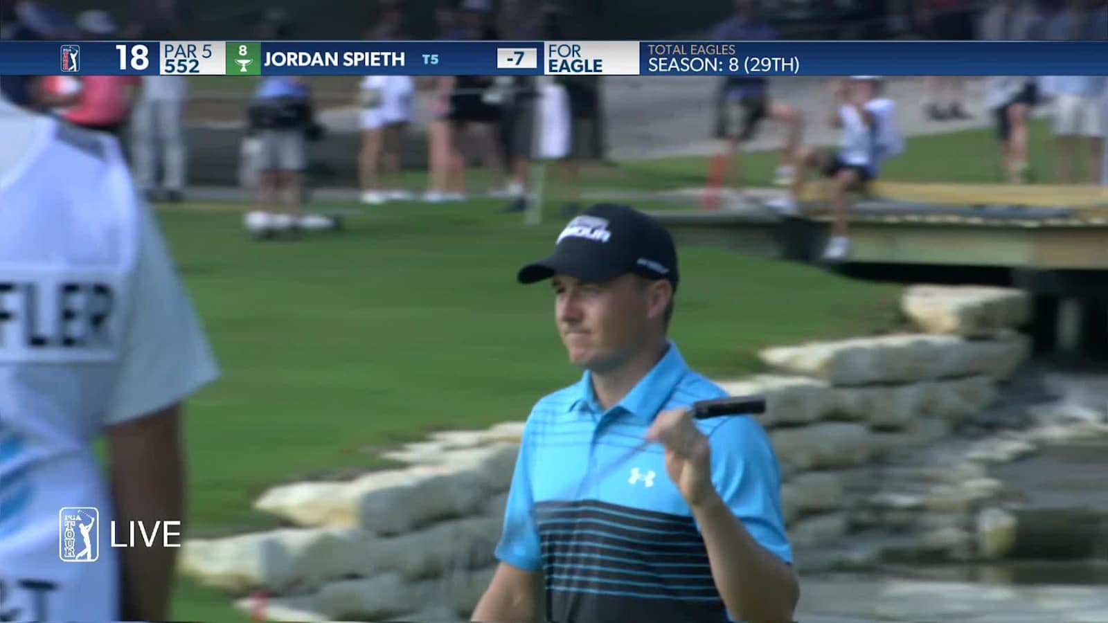 Jordan Spieth holes 55-foot eagle putt at AT&T Byron Nelson