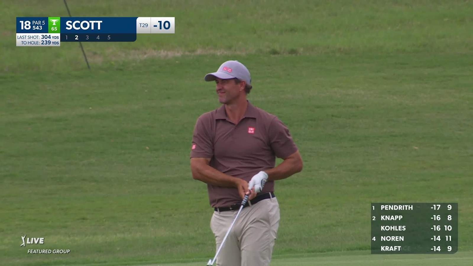 Adam Scott reaches in two to set up birdie at THE CJ CUP