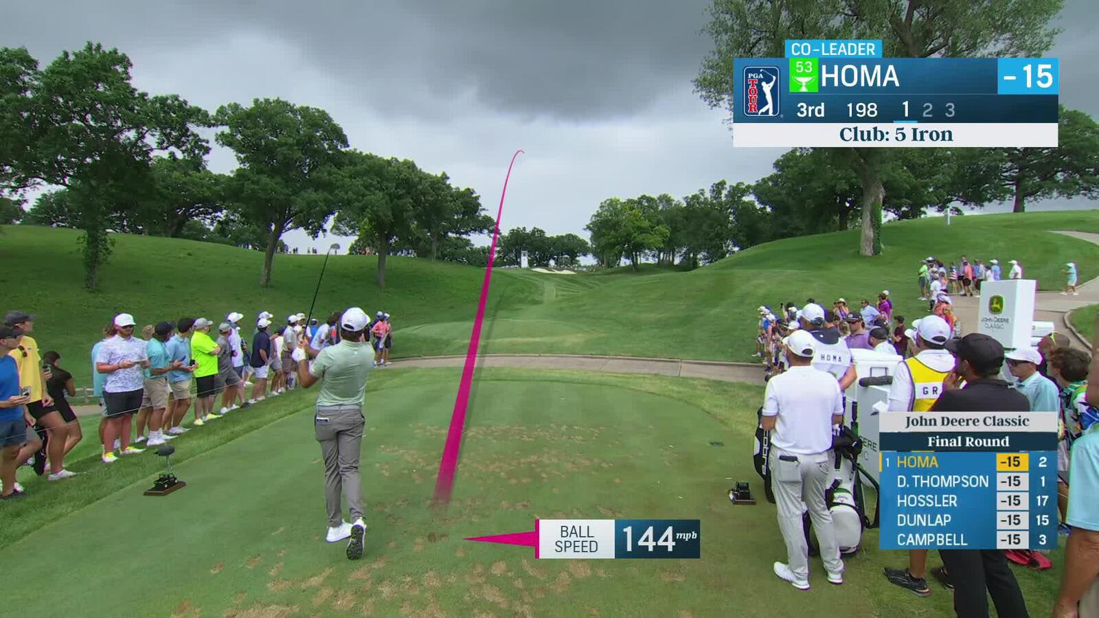 Max Homa chases lead with back-to-back birdies at John Deere