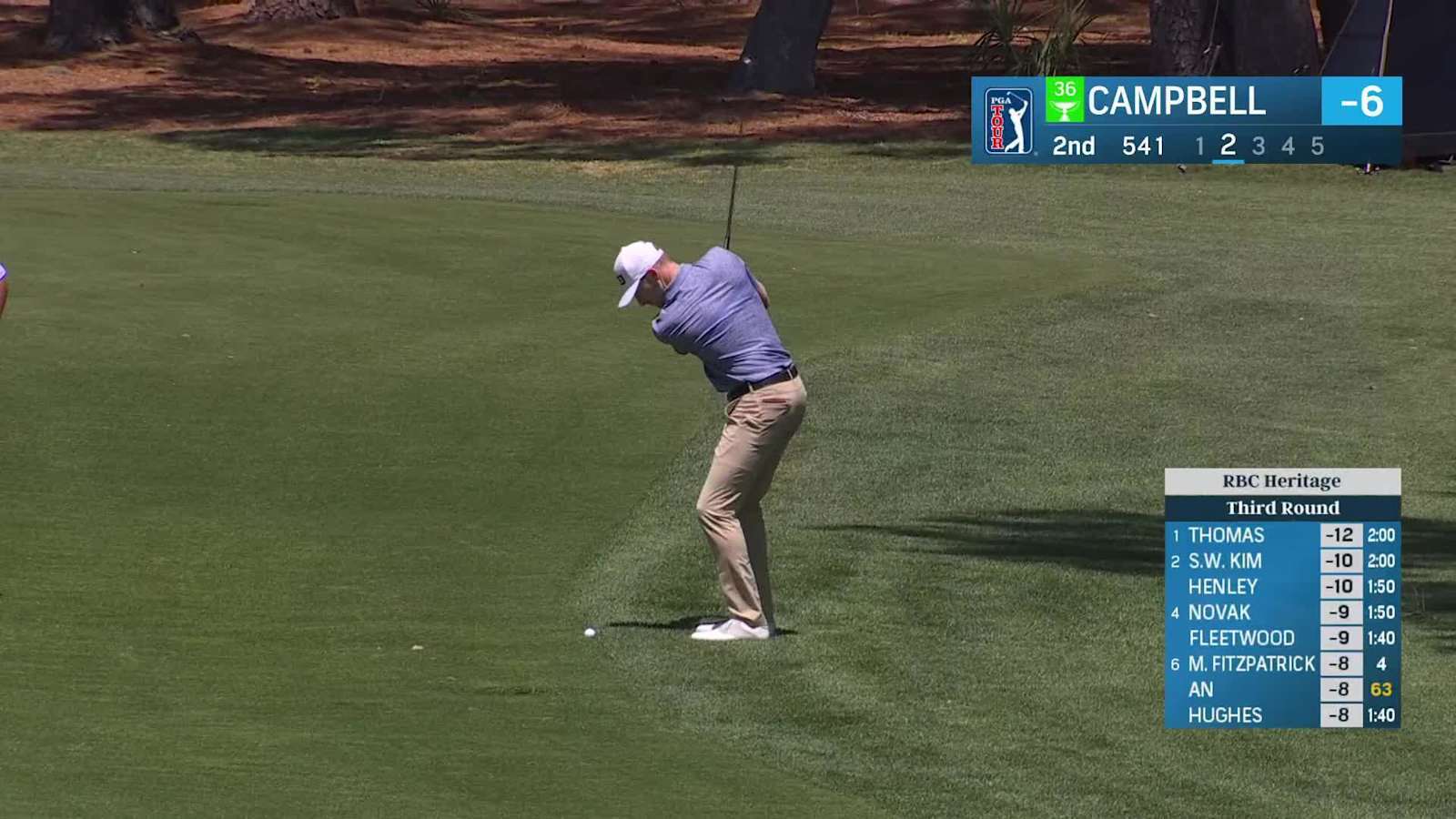 Brian Campbell's nice pitch leads to birdie at RBC Heritage