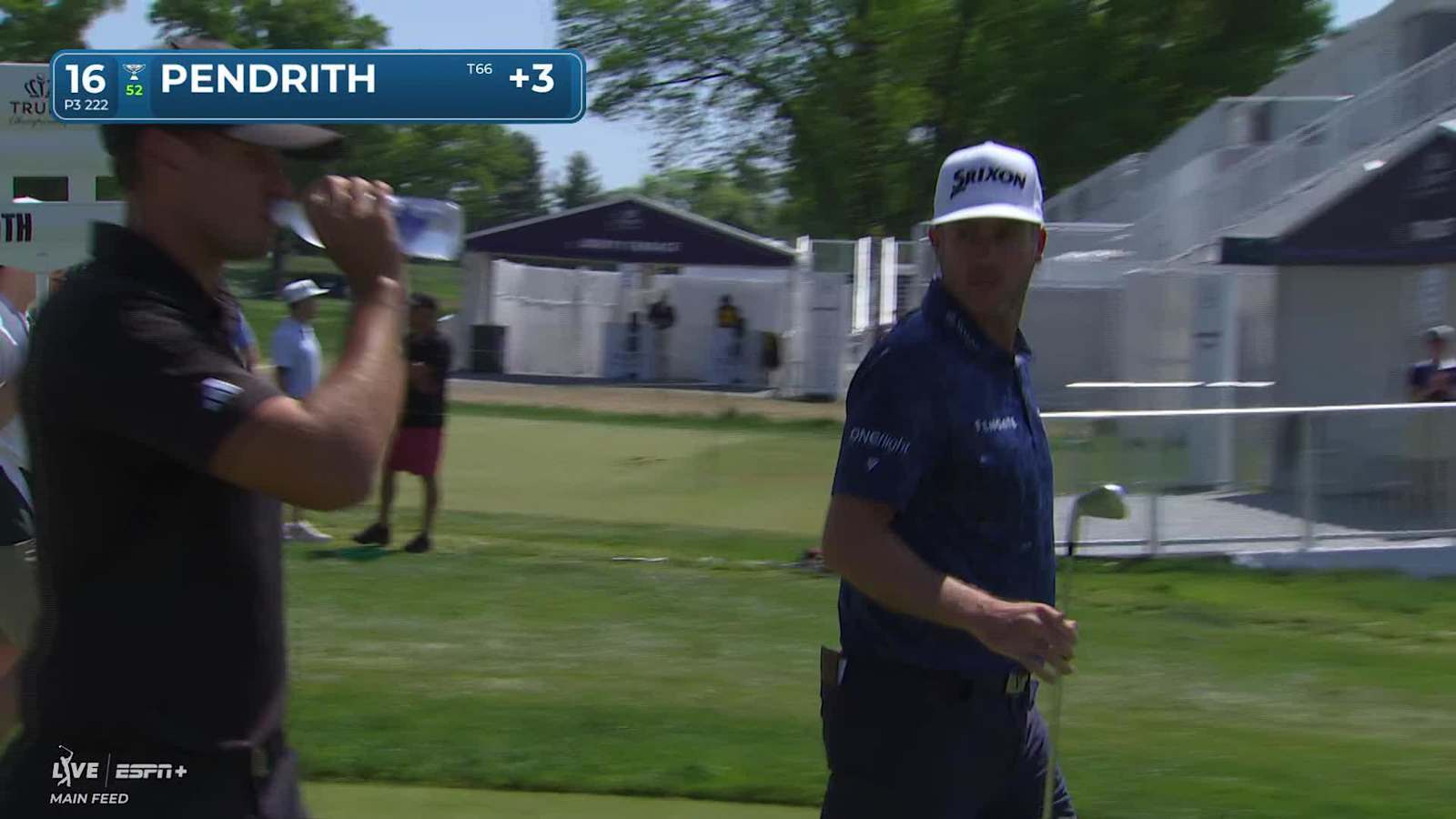 Taylor Pendrith sinks a 20-foot birdie putt on No. 16 at Truist Championship