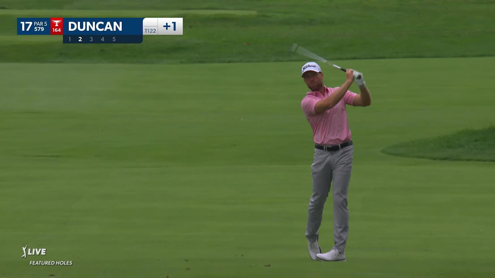 Tyler Duncan makes birdie on No. 17 at Rocket Mortgage