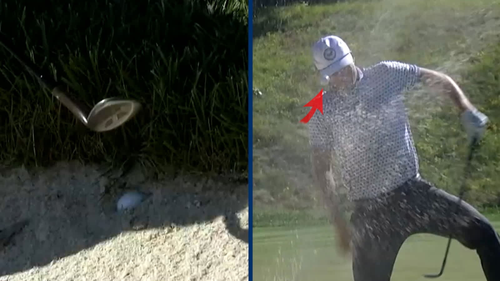 Morgan Hoffmann's buried bunker shot off hat and bizarre bogey at John Deere