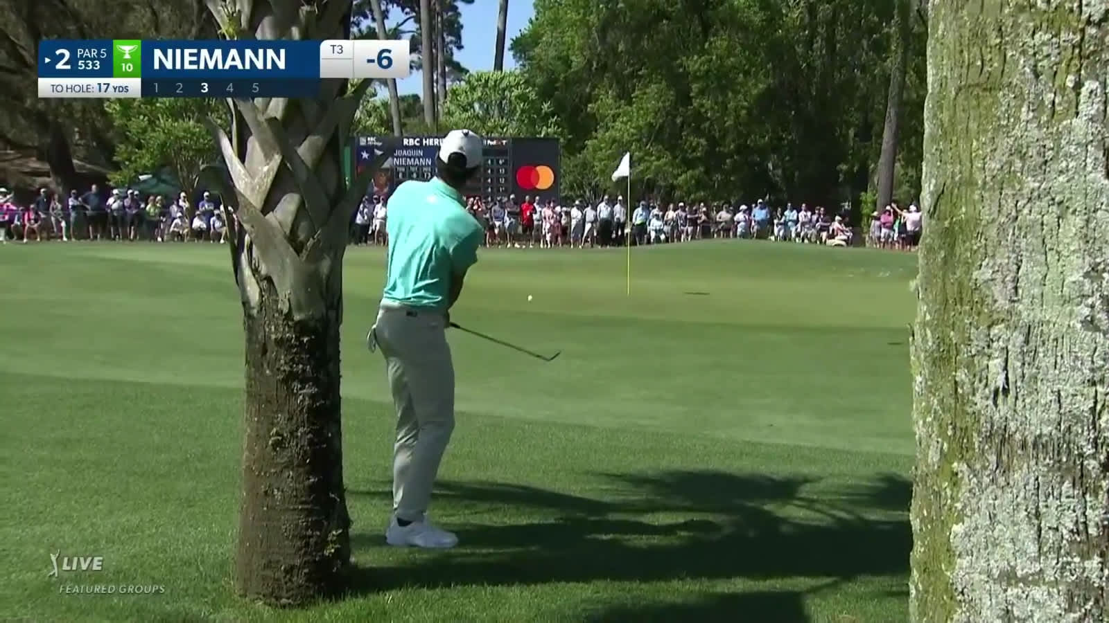 Joaquin Niemann chip shot leads to birdie at RBC Heritage