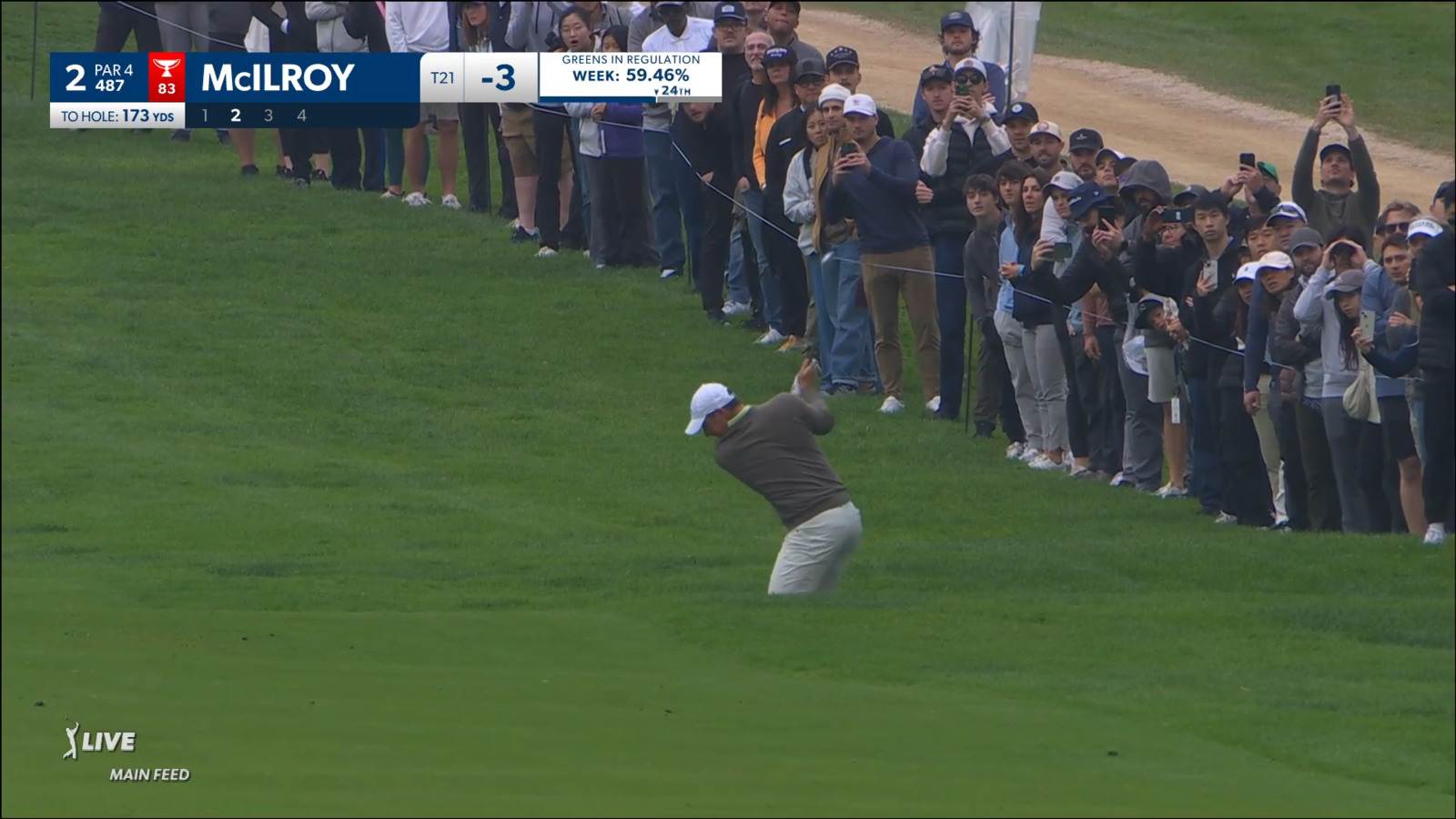 Rory McIlroy sticks approach to set up birdie at Genesis
