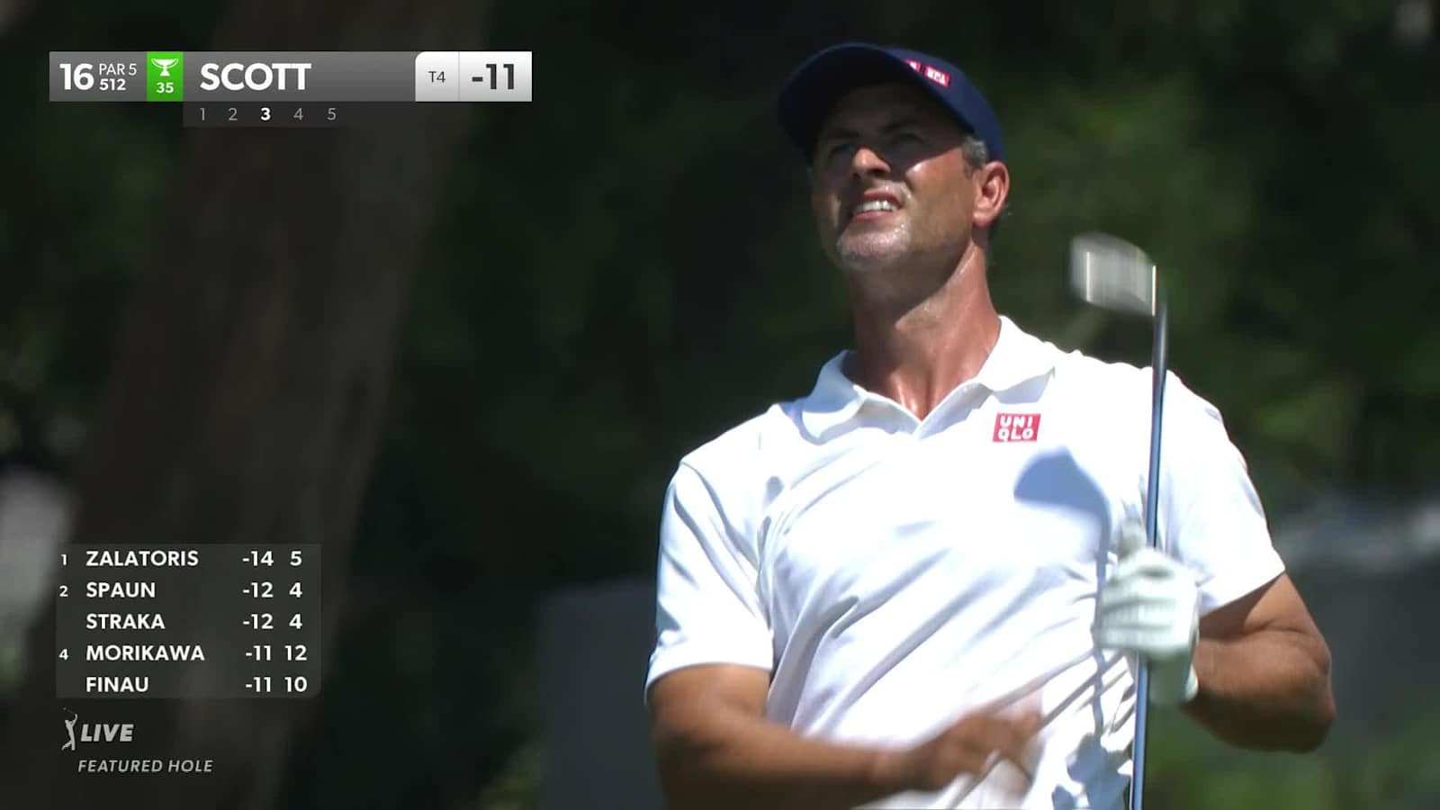 Adam Scott spins approach to set up birdie at FedEx St. Jude Champ