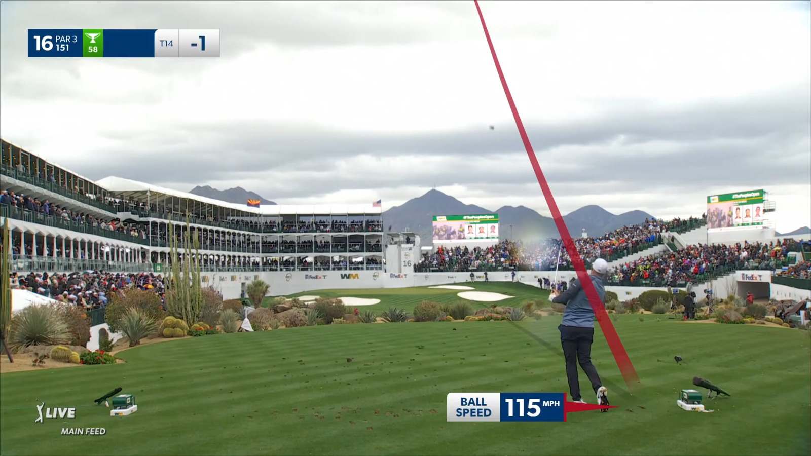 Alex Noren hits it close and converts the birdie at WM Phoenix Open
