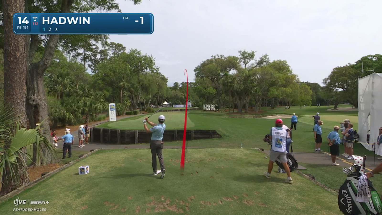 Adam Hadwin hits slope on tee shot, leading to birdie at RBC Heritage