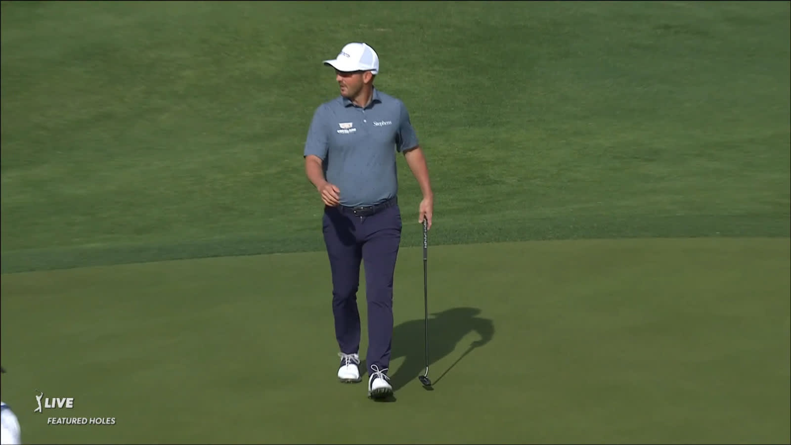 Andrew Landry drains 23-foot birdie putt from fringe at The American Express