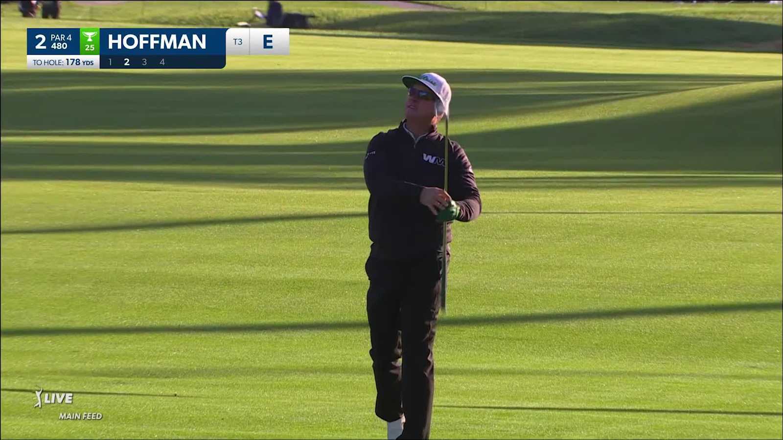 Charley Hoffman hits iron approach tight leading to birdie at Genesis