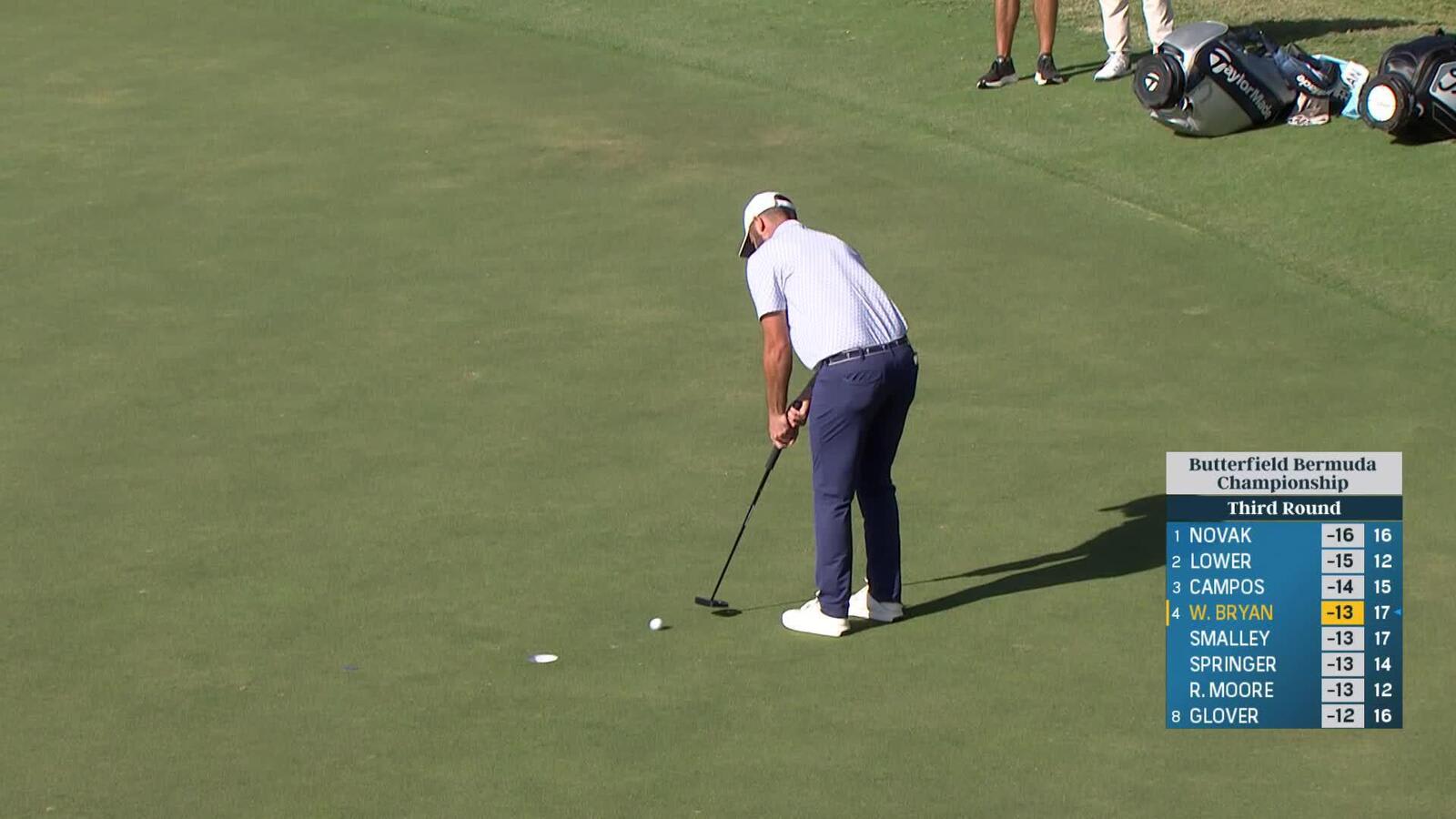 Wesley Bryan makes par to tie course record at Butterfield Bermuda