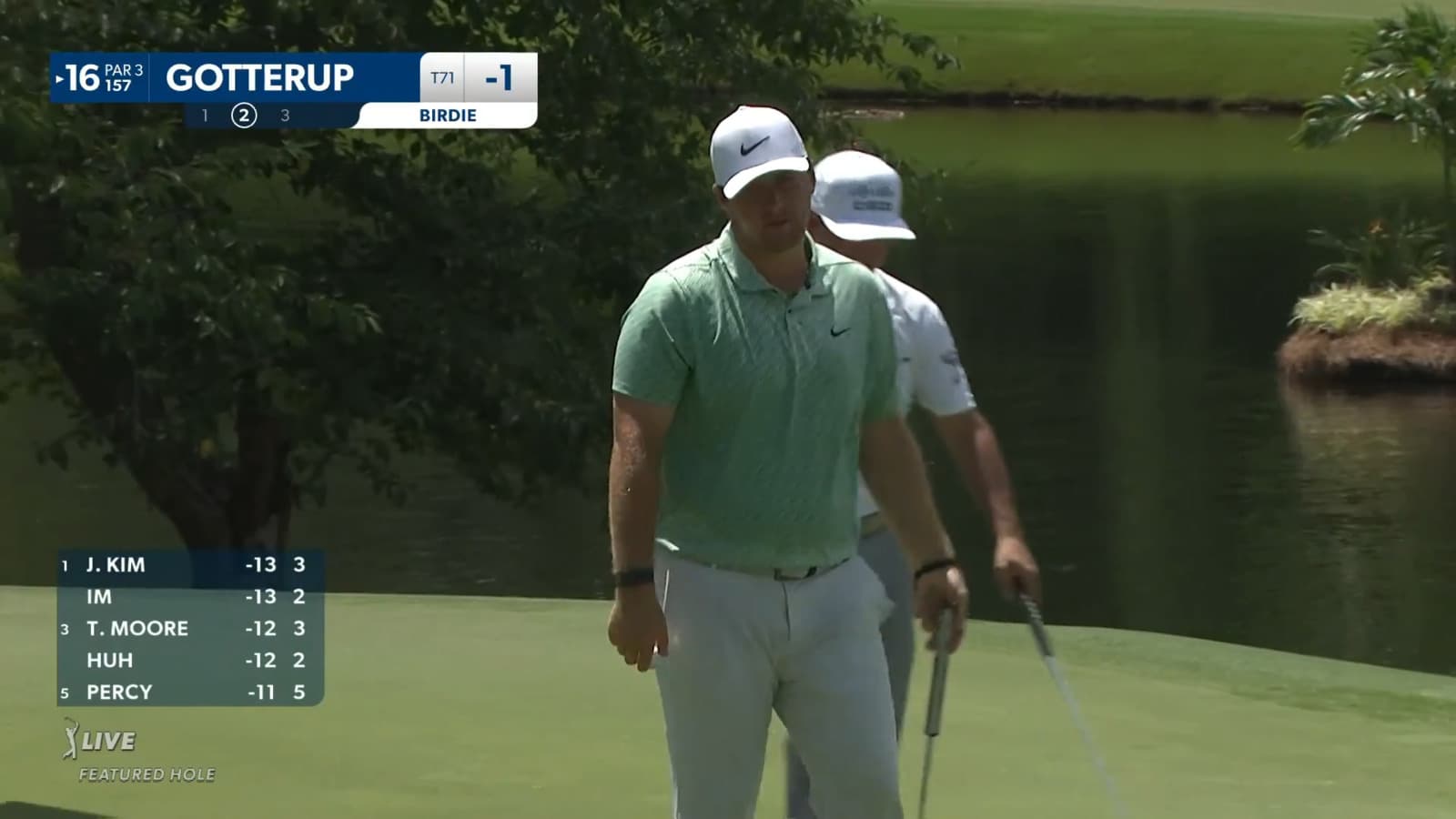 Chris Gotterup hits tee shot to 7 feet at Wyndham