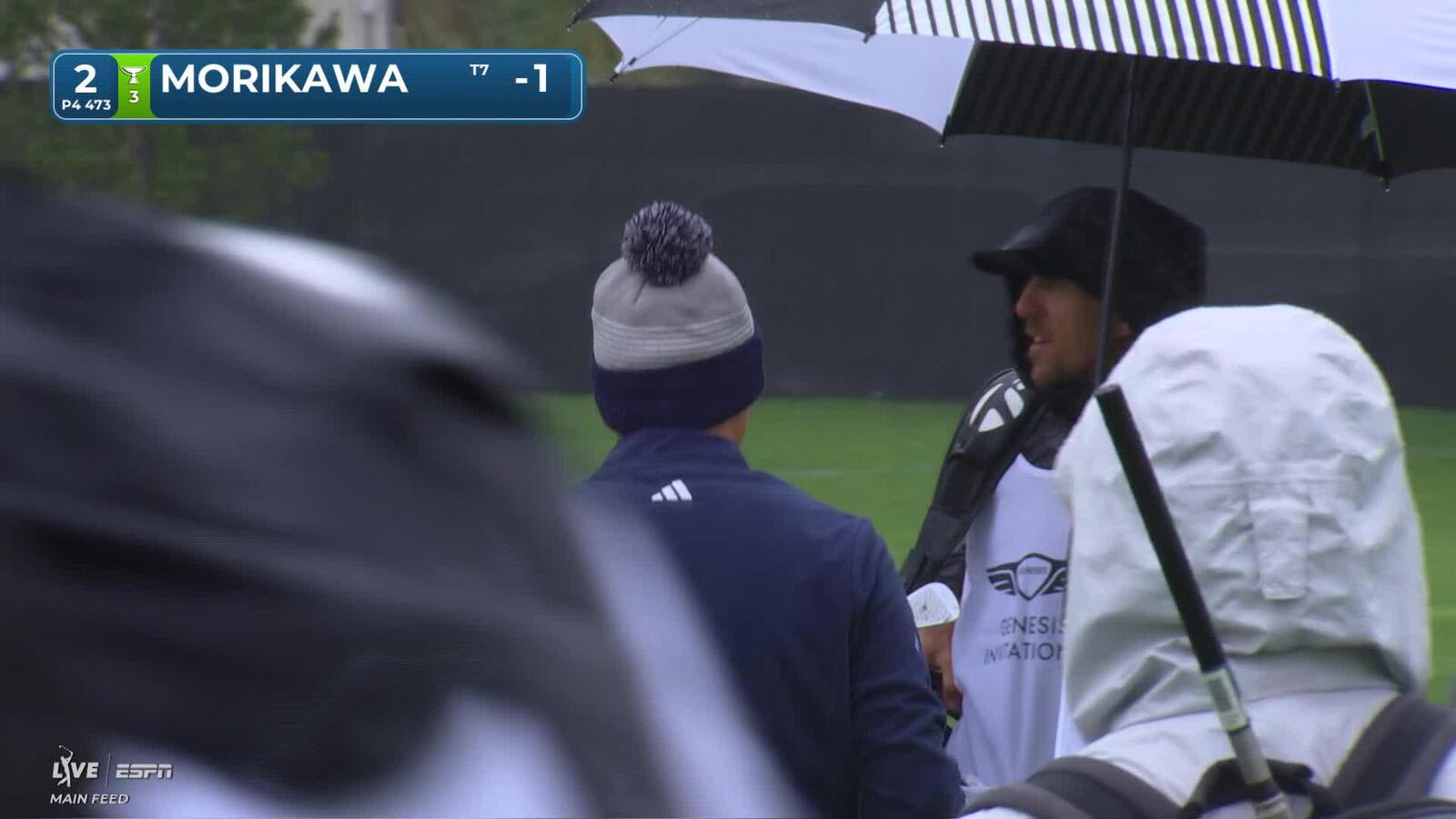 Collin Morikawa hits 187-yard approach to 7 feet, sets up birdie on No. 2 at The Genesis