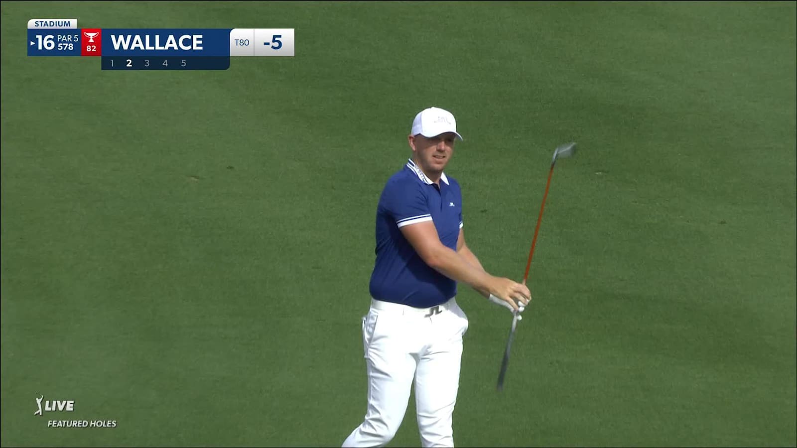 Matt Wallace makes birdie on No. 16 at The American Express