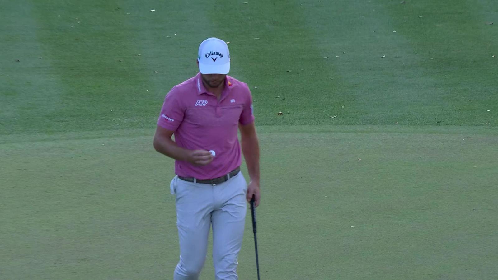 Sam Burns holes out for birdie at THE PLAYERS