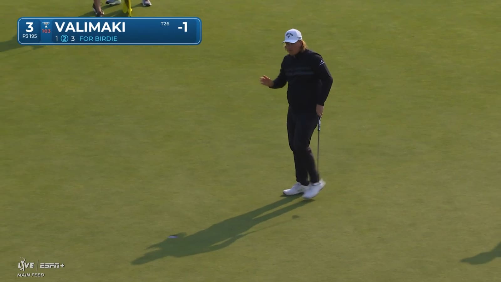 Sami Valimaki's tee shot to 10 feet yields birdie at Farmers