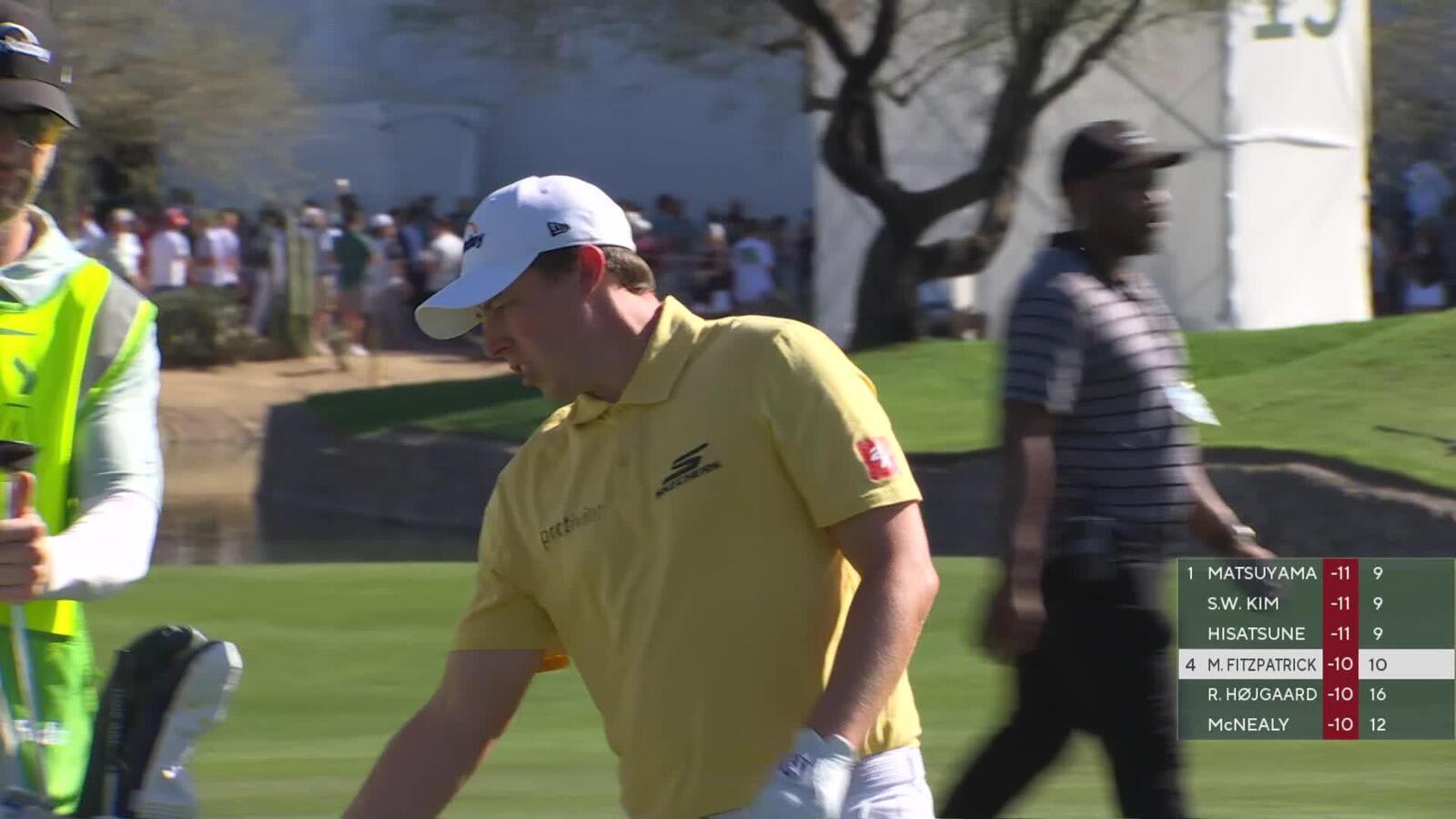 Matt Fitzpatrick buries 21-foot birdie putt on No. 11 at WM Phoenix Open