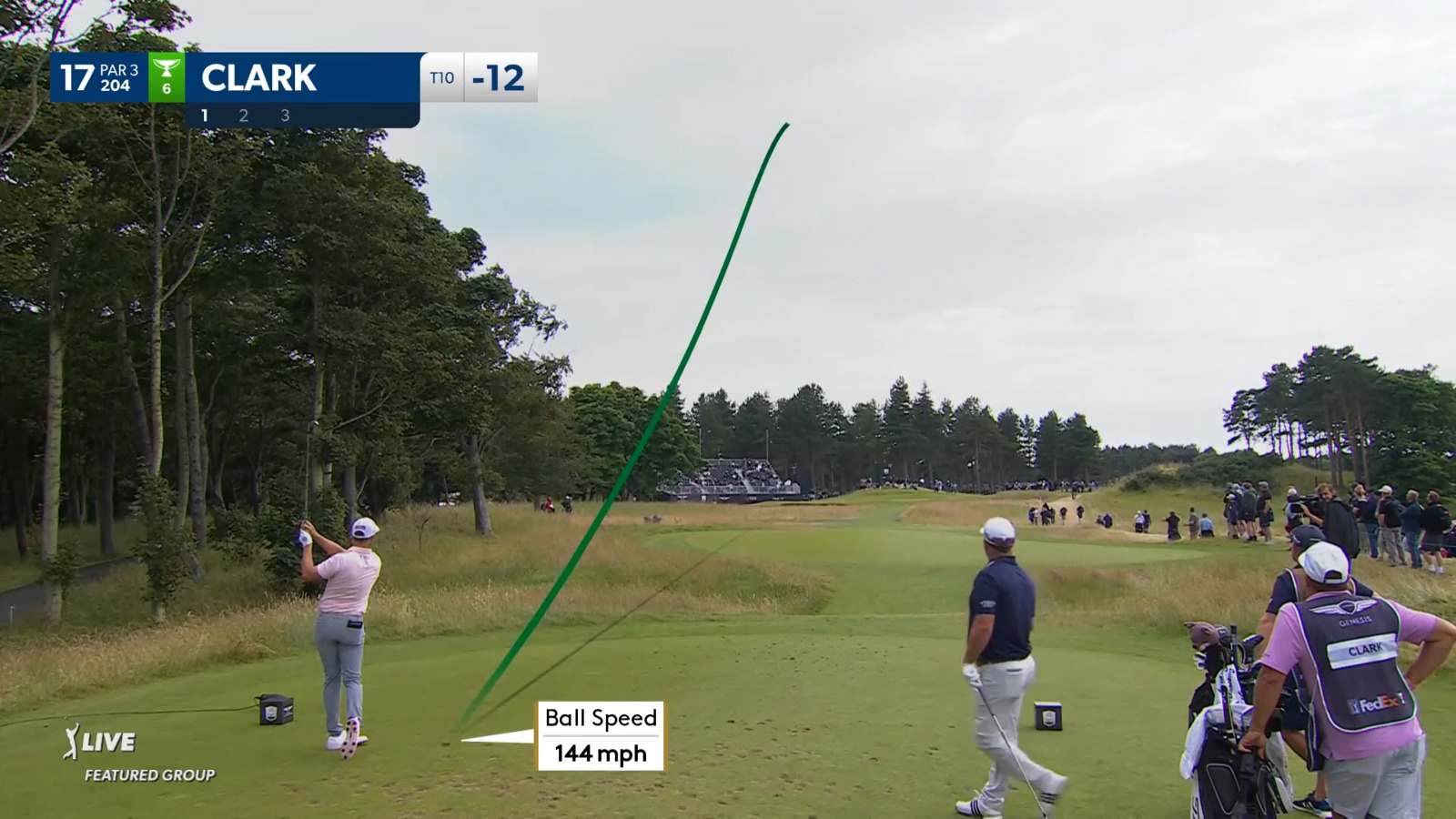 Wyndham Clark's pretty tee shot leads to birdie at Genesis Scottish Open