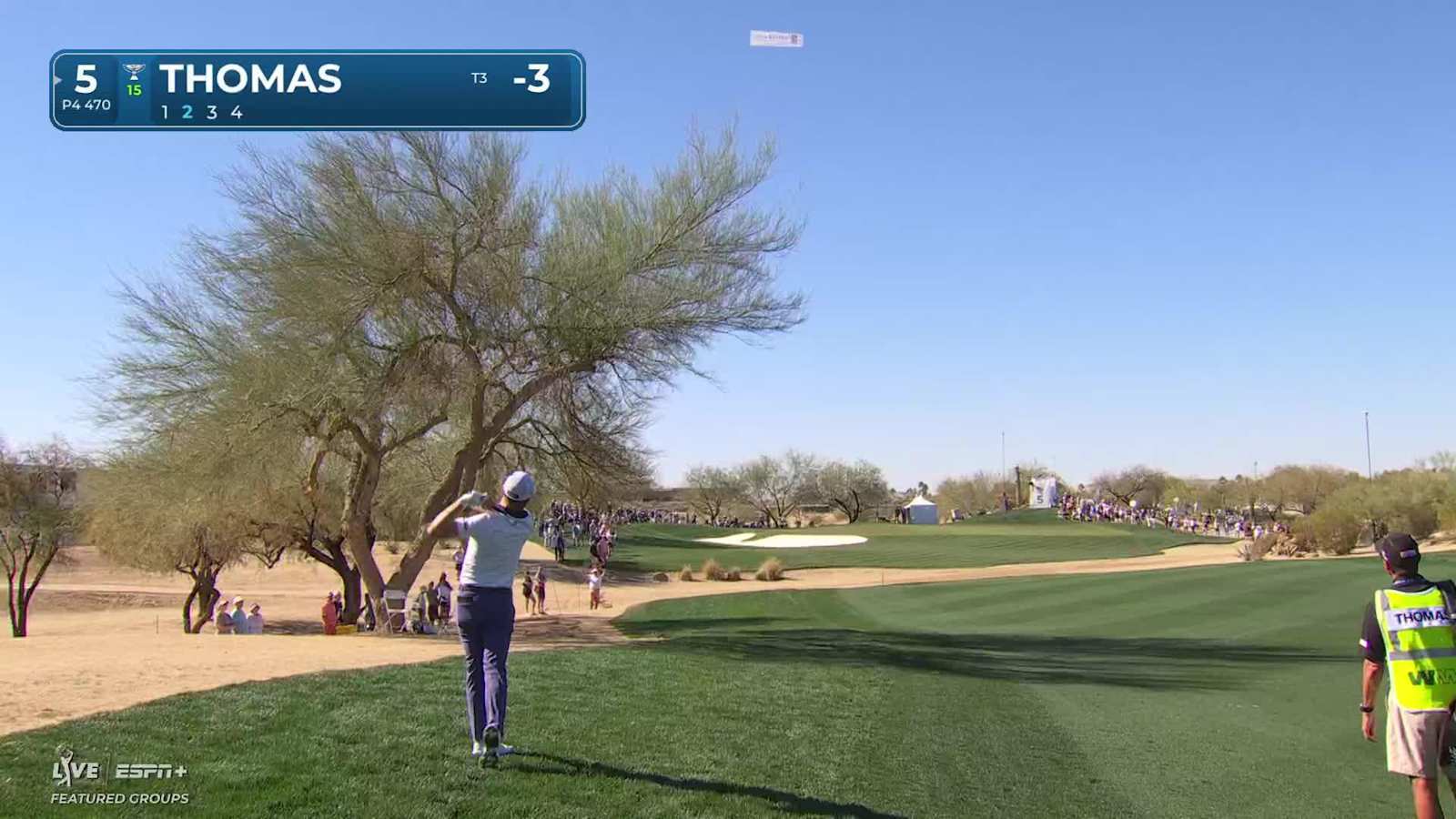 Justin Thomas jars 54-footer for birdie at WM Phoenix Open