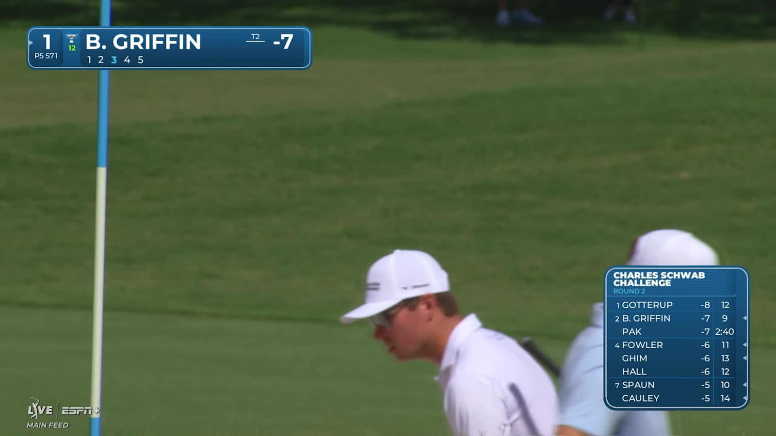 Ben Griffin makes birdie on No. 1 at Charles Schwab