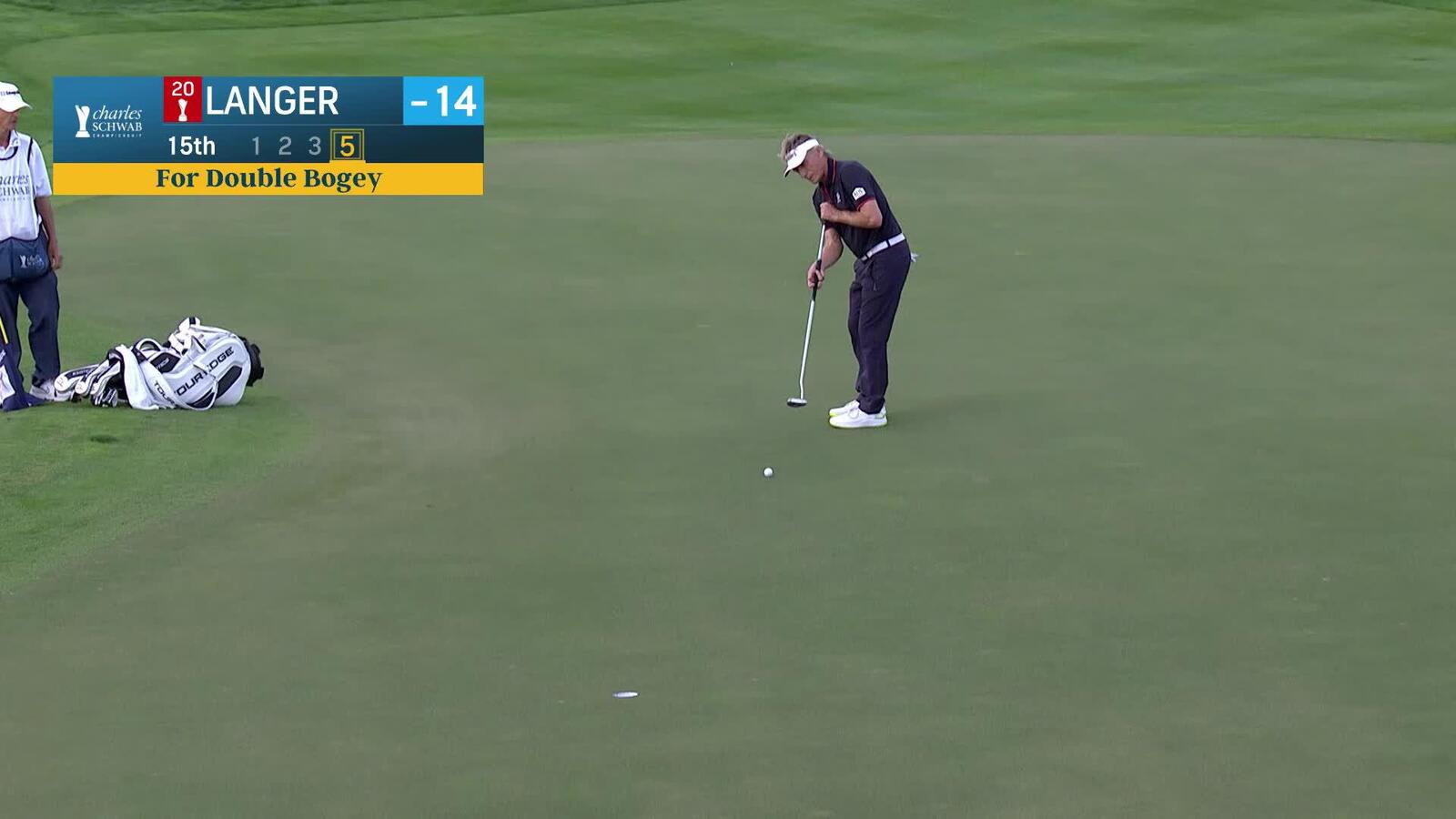 Bernhard Langer makes putt on No. 15 at Charles Schwab Cup Championship