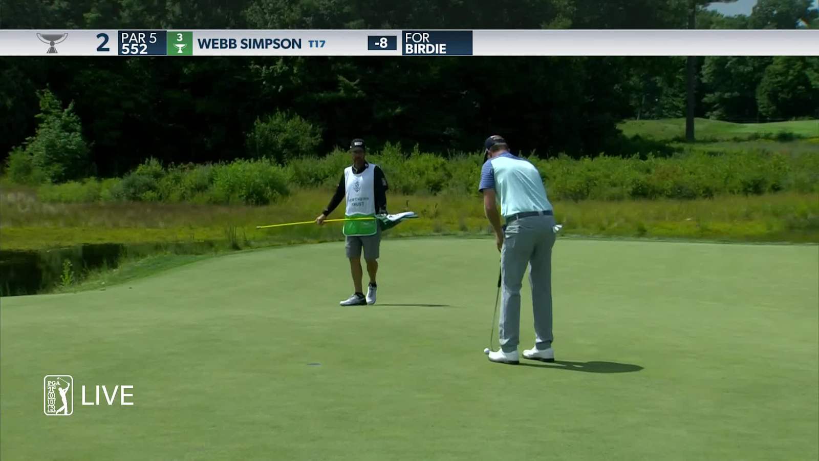 Webb Simpson birdies No. 2 in Round 3 at THE NORTHERN TRUST