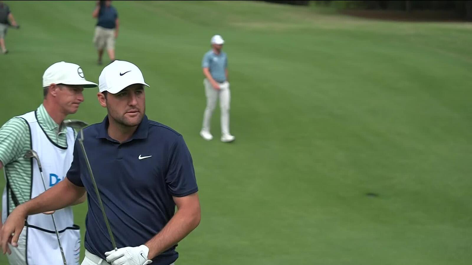 Scottie Scheffler sticks approach to take 1-up lead at WGC-Dell Match Play