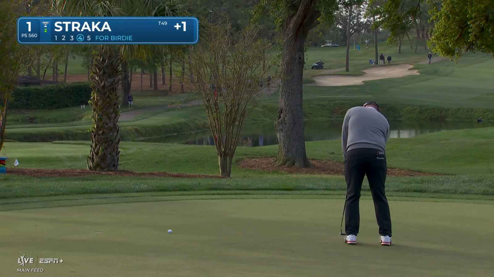 Sepp Straka rolls in putt for birdie at Valspar