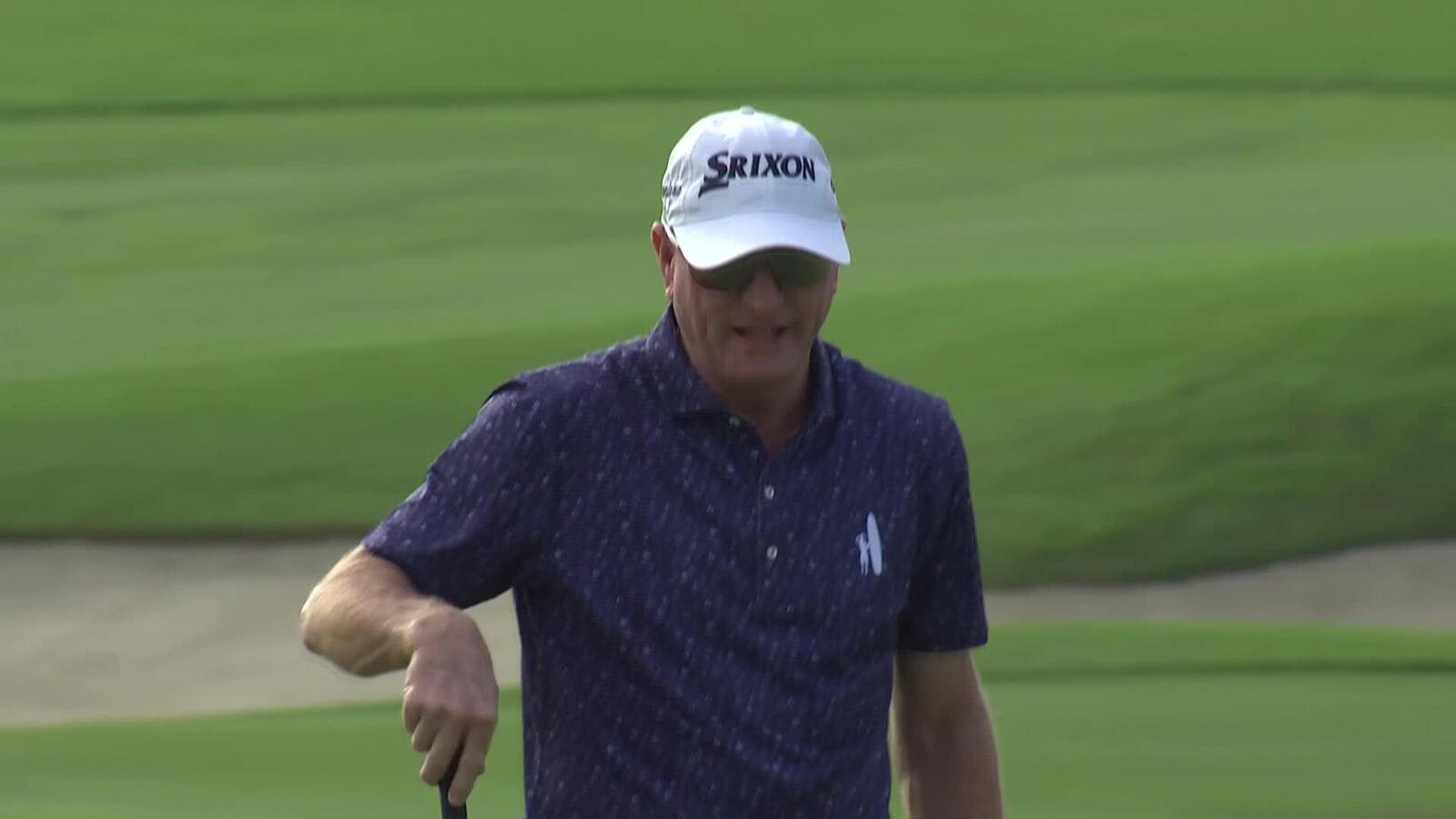 Steve Flesch makes birdie on No. 18 at Mitsubishi Electric Championship at Hualalai