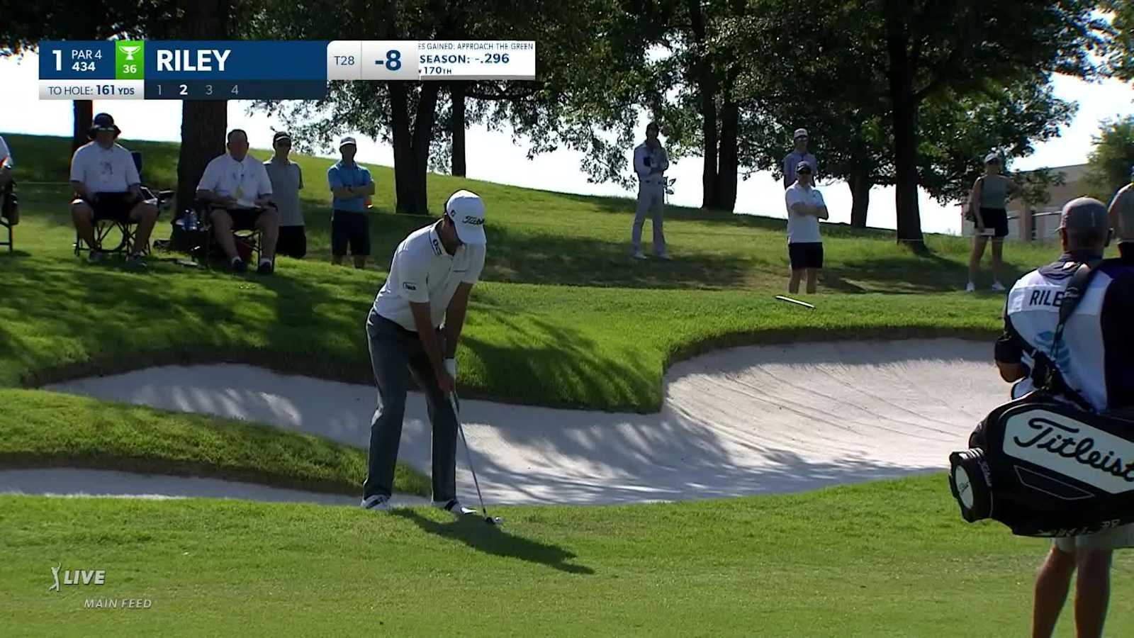 Davis Riley's iron to 5 feet and birdie at AT&T Byron Nelson