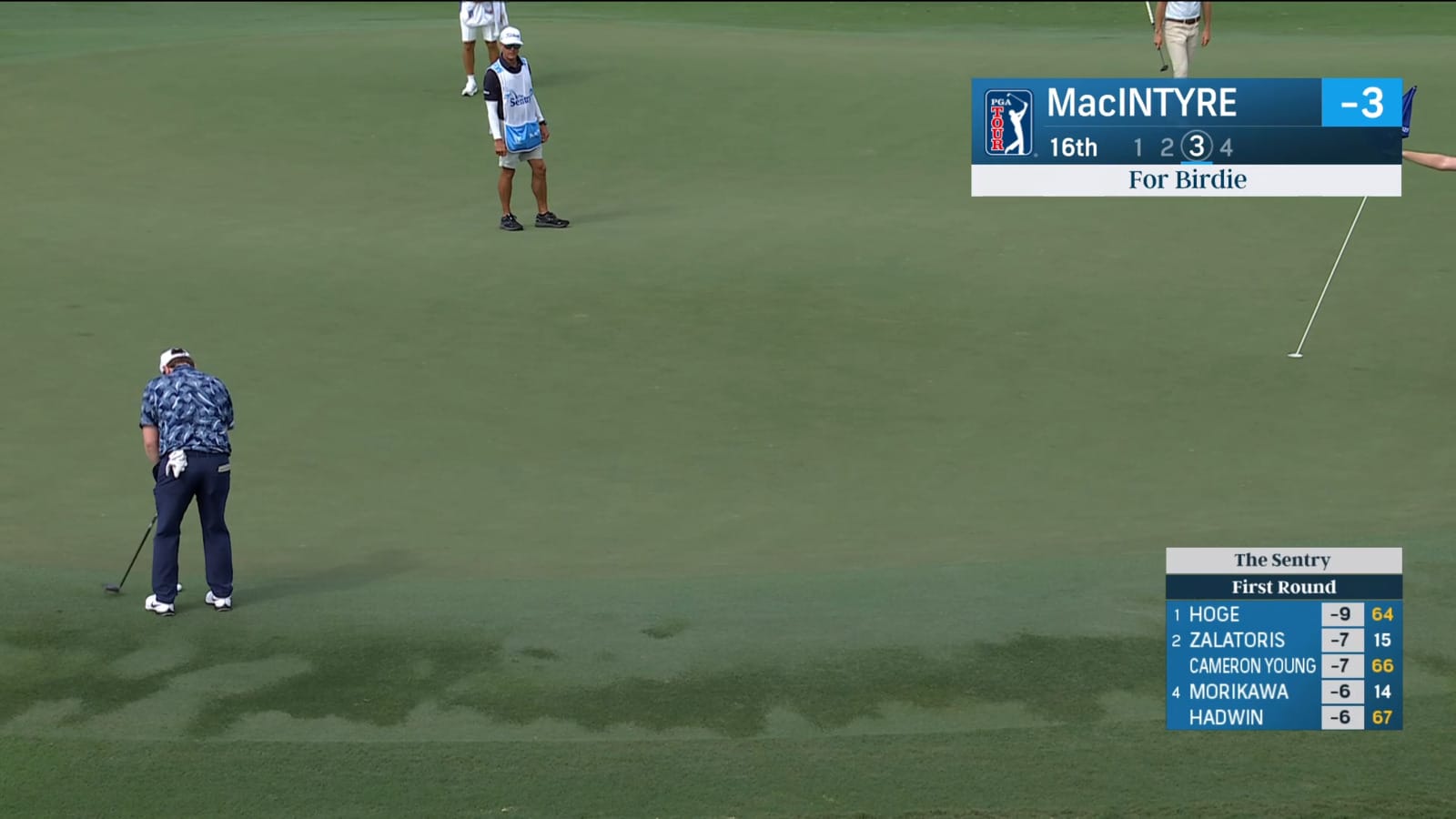 Robert MacIntyre curls in birdie putt from 33-feet at The Sentry