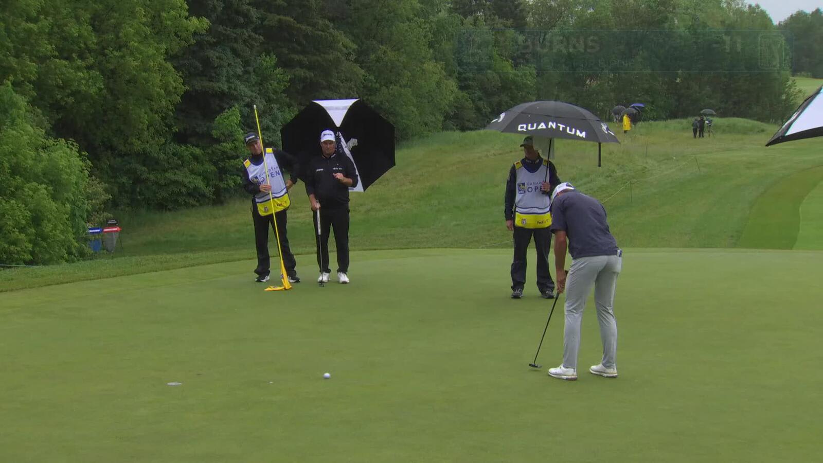 Sam Burns drains 10-foot birdie putt on No. 2 at RBC Canadian