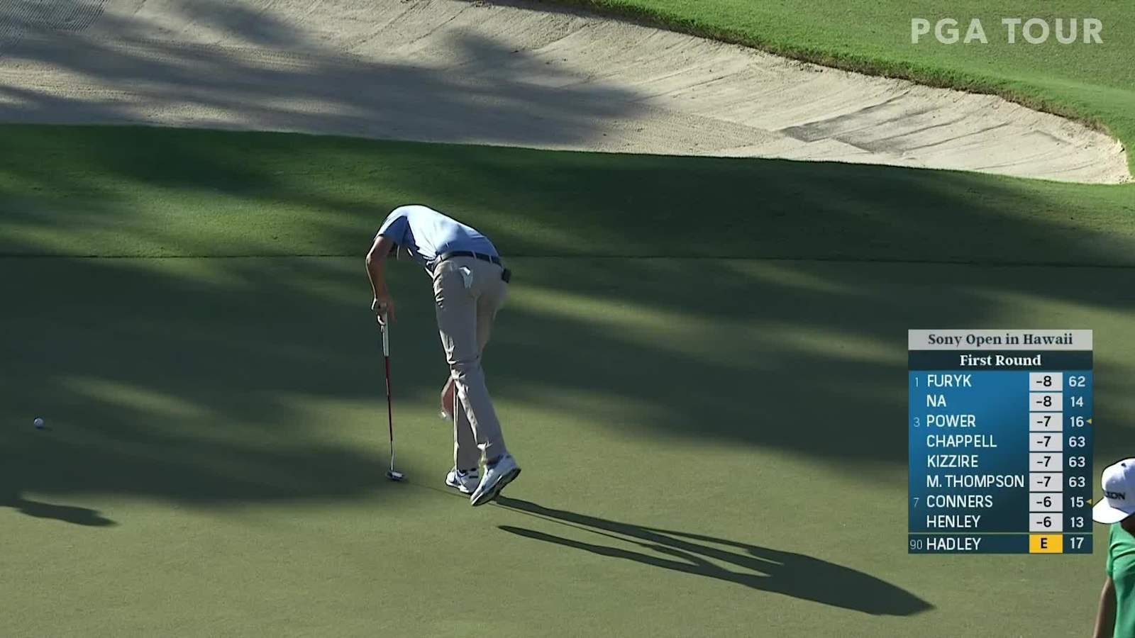 Chesson Hadley makes birdie on No. 9 at Sony Open