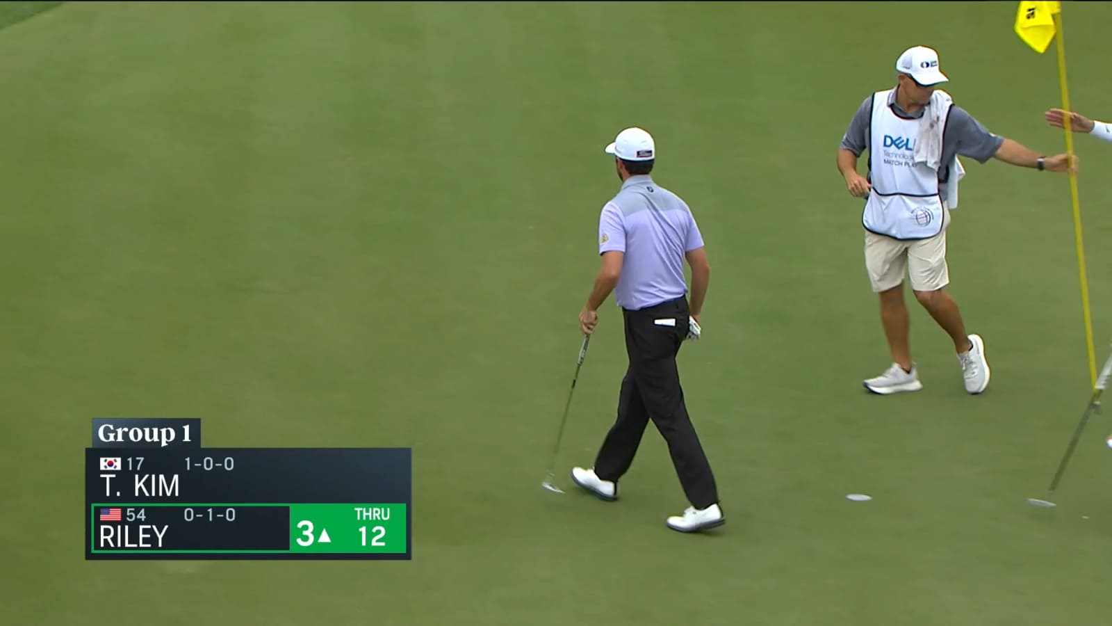 Davis Riley makes eagle putt to win the hole on No. 12 at WGC-Dell Match Play