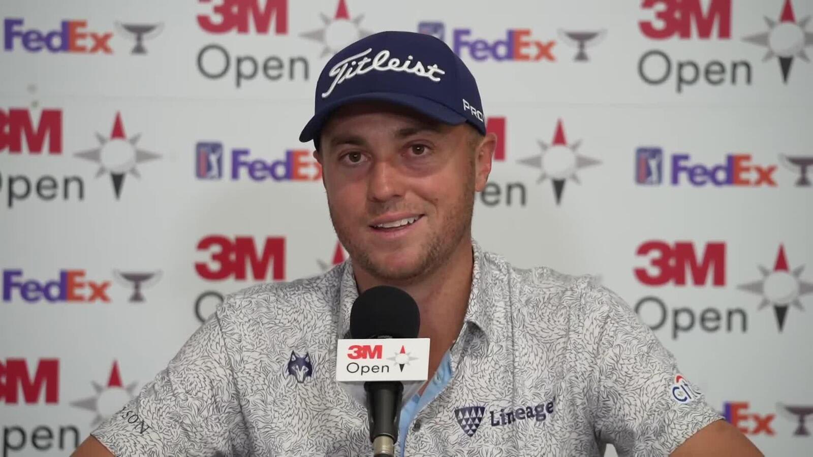 Justin Thomas on late charge to try to qualify for FedExCup Playoffs