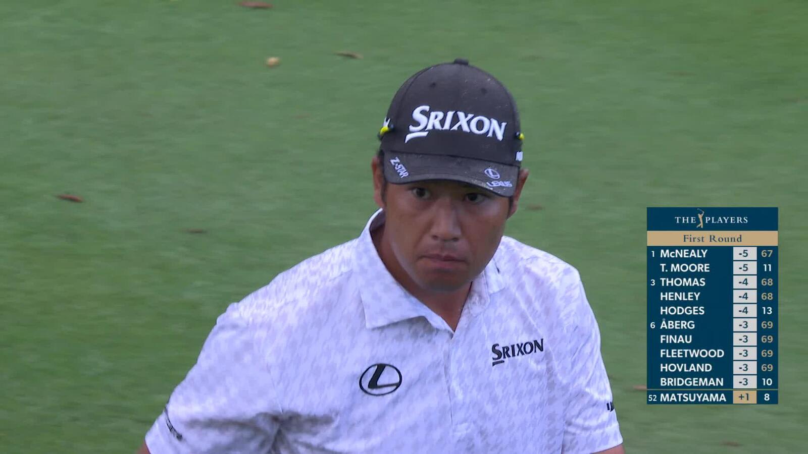 Hideki Matsuyama hits 64-yard approach to 4 feet, sets up birdie on No. 9 at THE PLAYERS