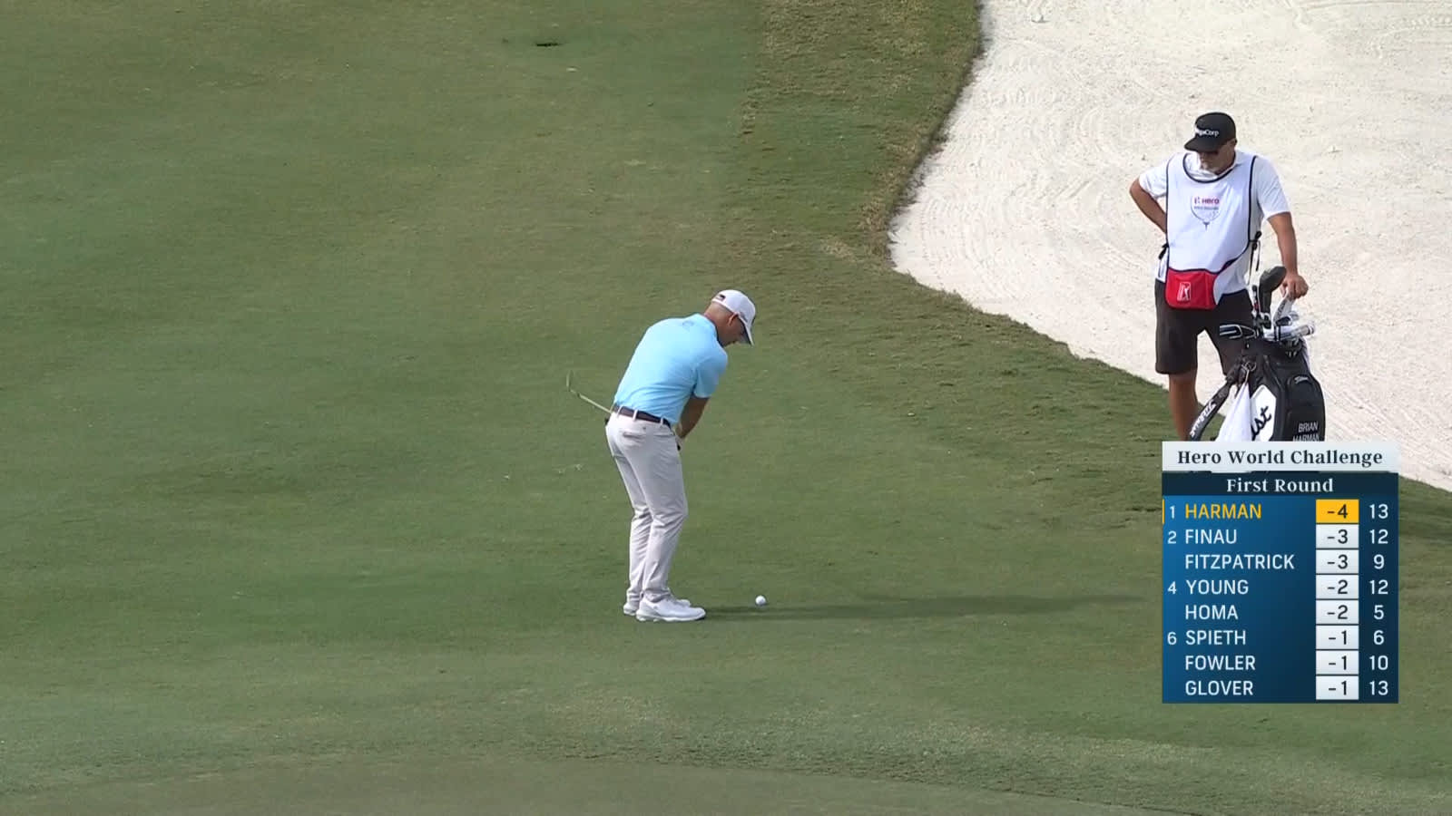 Brian Harman gets up-and-down for birdie at Hero World Challenge