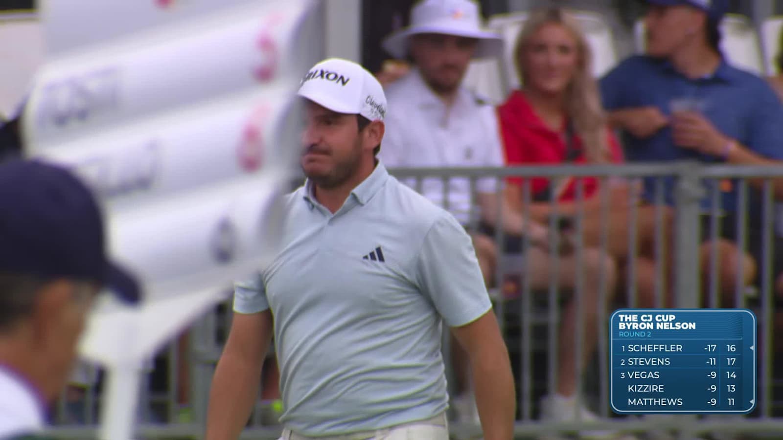 Alejandro Tosti sinks a 20-foot eagle putt on No. 9 at THE CJ CUP